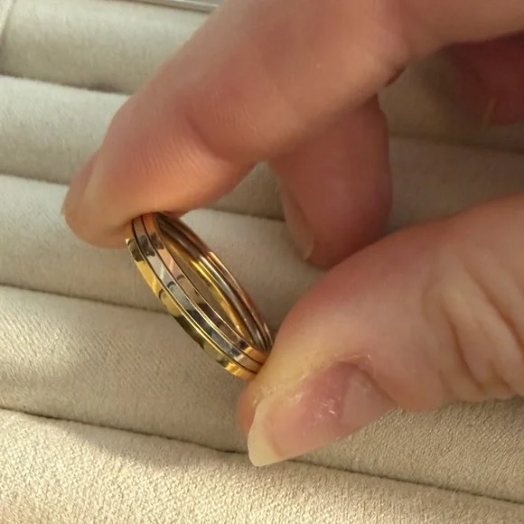 Metallic Thin Rings for single or stacking - Picture 5 of 7